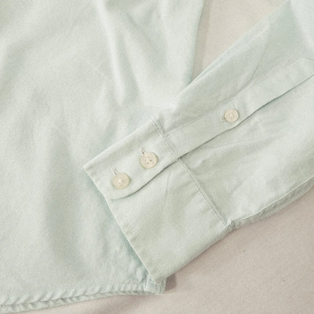 Vineyard Vines Mint Green Cotton Popover Shirt Roll Tab Sleeve Size 6